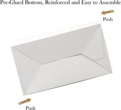 30 Easy-Assembly White Gable Treat Boxes – Perfect for Weddings & Showers