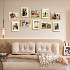 FIXSMITH 5×7 Picture Frame Set of 2, Gold Picture Frames Collage for Tabletop…