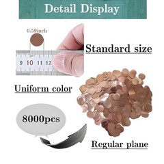 Metallic Foil Confetti 8000 Pcs Shiny Round Table Confetti for Fill Rose Gold