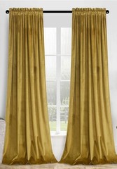 Roslynwood 96-inch Length Gold Brown Velvet Curtains for Bedroom