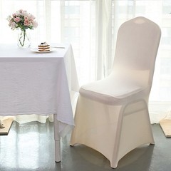 10 Beige Spandex Fitted Banquet Chair Covers Wedding Party Reception Decorations
