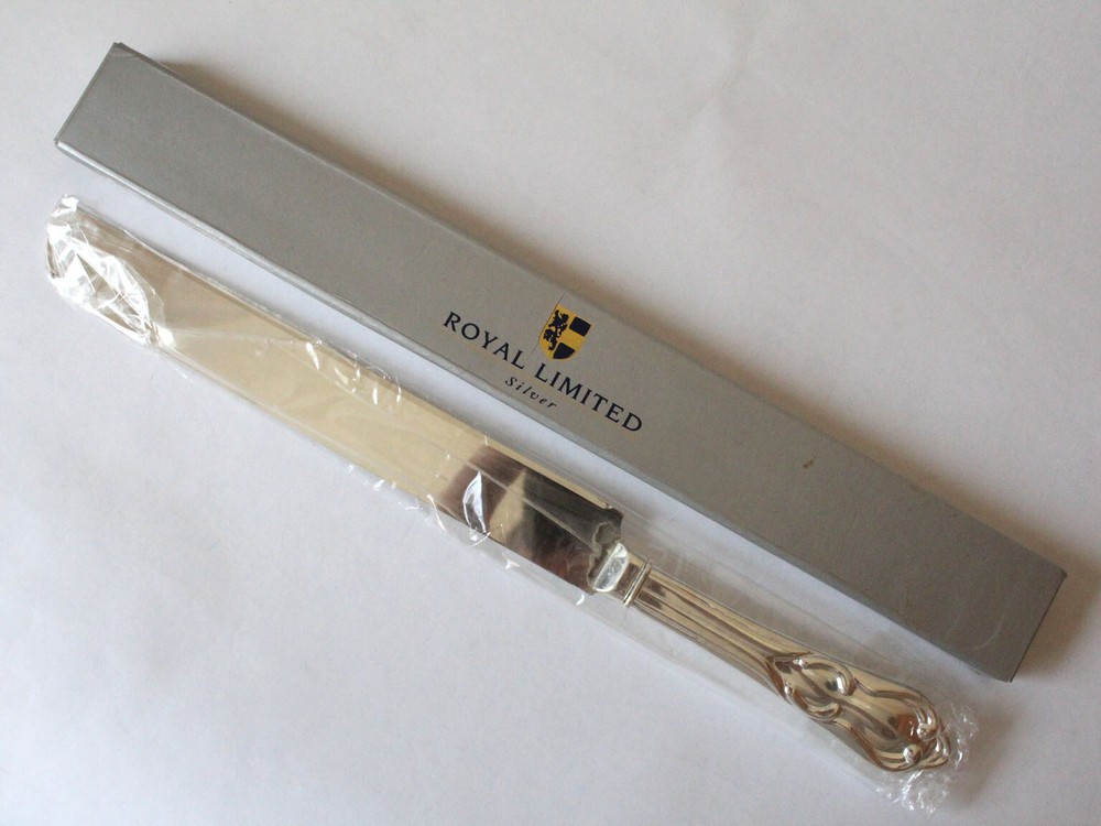 Royal Limited Silver Silverplate Cake Knife 14.25 Inch 1995 838/11 New Box NIB