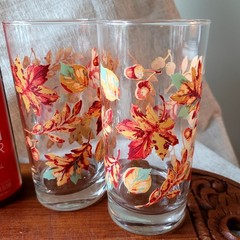 Royal Norfolk Libbey Fall Autumn Leaves 16oz Glasses – Set of 4