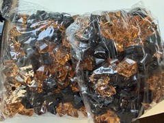 Decorative Acrylic Crystal Gems Colors Ice Rocks orange and black 2 lbs