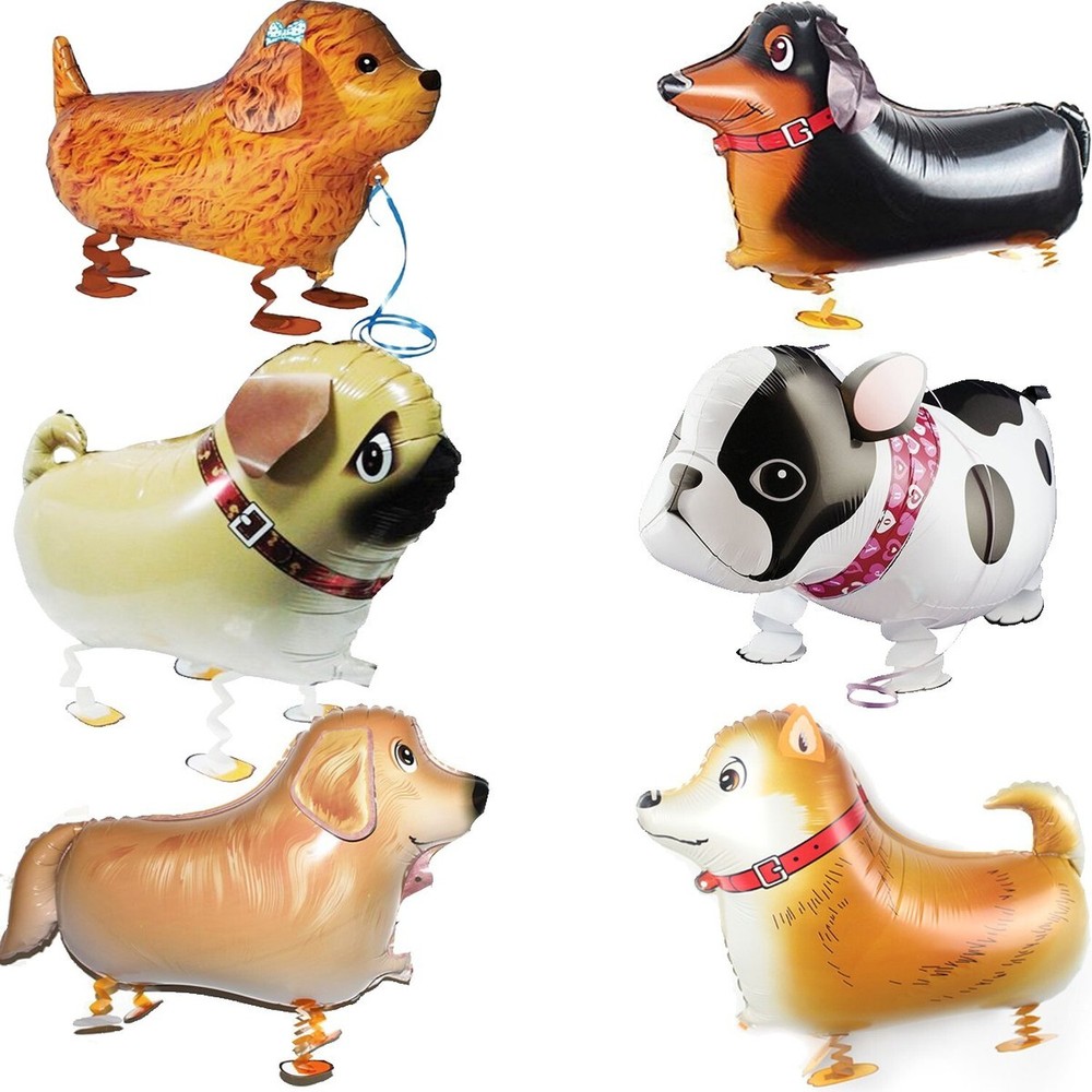 Walking Animal Balloons Pet Dog balloons – 6pcs Puppy Dogs Birthday Party Sup…