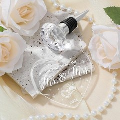 Wedding Gifts for Couples 2026 Mr and Mrs Engraved Wine Glasses Engagement Gift