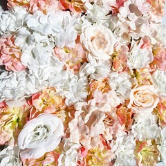 5PCS Artificial Silk Flower Wall Panel Floral Backdrop Party Wedding Decoration.