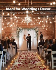 1000/2000pcs Artificial Rose Petals with LED Tea Lights Kit for Special and Rom
