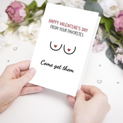 Naughty Valentines Day Card for Boyfriend Husband Fiance Him, Adult Humor Val…