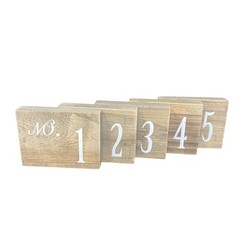 Wooden Event Party Table Number Signs 1-10 Barn Style Wood