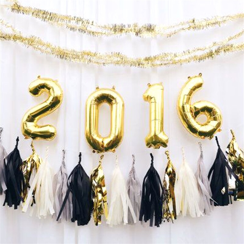 1 pc Gold 40″ NUMBERS Festive Mylar Foil Balloon Party Birthday Decorations