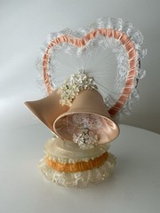 Vintage 60’s 70’s 80s? Chapel Bells Heart Shape Cake Topper