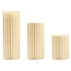 3-piece Foldable Paper Column Display Stands W/ Lights For Graduation/birthday
