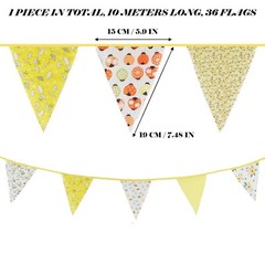 Add Charm to Any Occasion 33 Ft Triangle Flag Bunting Banner for Party Decor