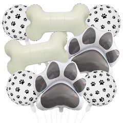 8 Pcs Dog Balloons 30 Inch Bone Foil Balloons Paw Print Balloon Dog Birthday …