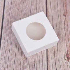 100x Clear Round Window Kraft Paper Gift Boxes Favor Boxes Product Packaging Box