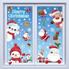 192Pcs Christmas Window Clings for Glass Windows, 9 Sheet Christmas Window St…