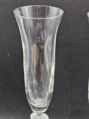 Gorham Amore Hearts Toasting Champagne Flute Glasses Pair Wedding Valentine Day