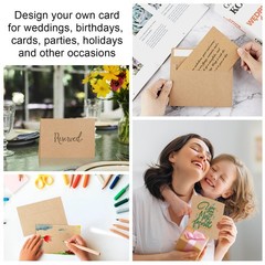 Blank Cards and Envelopes 4×6, 30 Pack Brown Invitation A4 (4x6in),