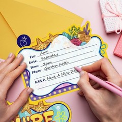 20Pcs Yellow Birthday Invitations- Yellow Invitations for Boys, Cartoon Greet…