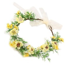 Bohemian Daisy Floral Headbands Fabric Plastic Grass Ribbon Hair Accessory For