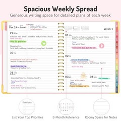 Planner 2026-2027, 18 Month Weekly and Monthly Calendar 8.5″ x 11″ Pink