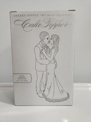 Main Squeeze Cheeky Couple Funny Wedding Cake Topper Medium Skin Tone