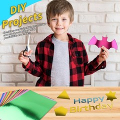 100 Sheets Metallic Mixed Cardstock 12x 12inch-100 sheets, 10 Colors