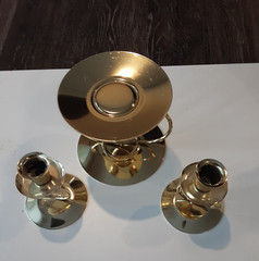 Three piece Unity candle stands