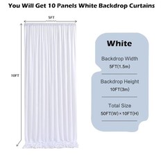 10 panels of 1.5 m x 3 m 15.2 m x 3m background curtains without white wrinkles