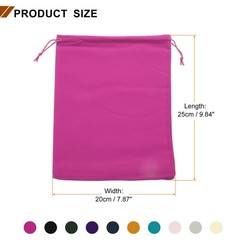 10pcs Velvet Gift Bags 7.9″ x 9.8″ Drawstring Jewelry Pouches, 10 Colors