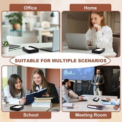 4×6 Memo Paper Holder Organizer for Desk Black 7.1″ x 5.5″ x 1.4″,