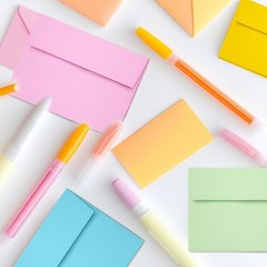 50 pack 4×6 envelopes,4×6 colored envelopes for invitations, inches