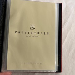 Pottery Barn Mini Photo Album 4×6 Photos Red Canvas Book