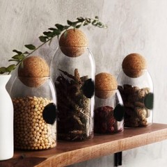4 Pieces Wine Cork Ball Wooden Stopper for Decanter 4 pieces,