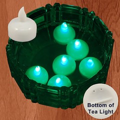 FREESH 18X Waterproof LED Floating Tealight Flameless Candle Wedding Party Green