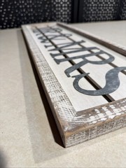 Mr & Mrs 31.5” X 9.5” Rustic Wood & Metal Wedding Decor Hanging Sign