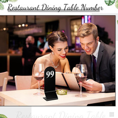 100 Pcs Acrylic Table Numbers 1-100 Double Sided Table Number Cards Wedding Tabl