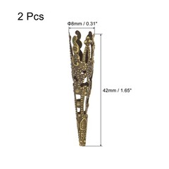Corsage Decorative Holder, Alloy Lapel Pin Brooch Vase 42mm Cyan Pack of 2