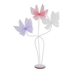White& Pink& Purple Giant 3-head Artificial Butterfly Wedding Decoration