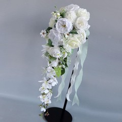 Wedding Bouquet for Bride Bridesmaid Cascading Bouquet Water Drop Elegant