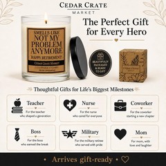 Retirement Gift for Woman, Men 2026 – Funny Vanilla 13.5 OZ, Not My Problem