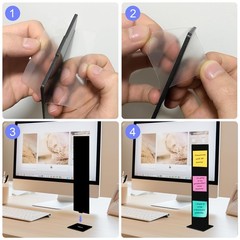 Detachable Acrylic Monitor Memo Board & Message Holder by Black
