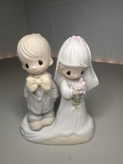 Vintage 1979 Jonathan & David Bride Groom Wedding Figurine Enesco E-3114