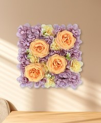 wedding Autumn peony rose hydrangea simulation flower wall wedding background