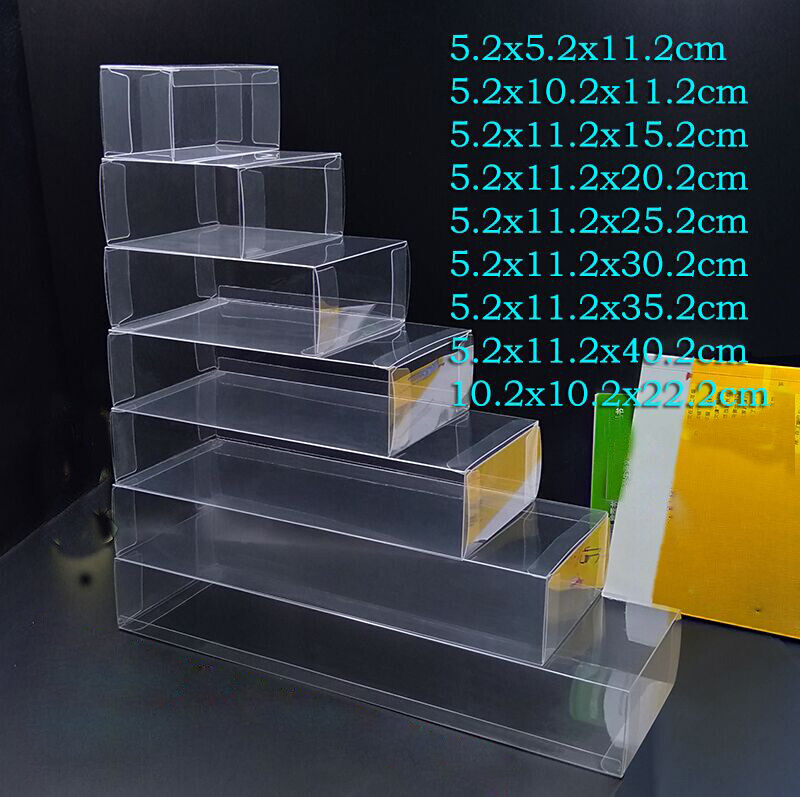 10PCS PVC Boxes Wedding Party Favour Gift Display Storage Box Clear Plastic Cube
