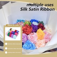 Gold Satin Ribbon 2-Pack, 2 Inch x 25 Yards Each – Premium Solid Fabric gold