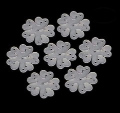 AKOAK 50 Pieces Flower Shaped Balloon Clip 6-6.5 cm /2.3-2.56 inches, White