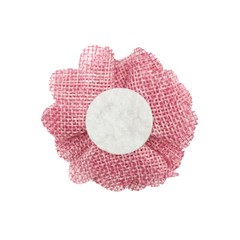 Wrapables Shabby Chic Burlap Rose Flower (Set of 20), Pink Petal