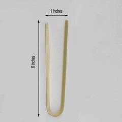 50 pcs 6″ long Natural Bamboo Food Serving Tongs Wedding Disposable Tableware